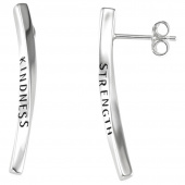 Strength & Kindness Earring Silver