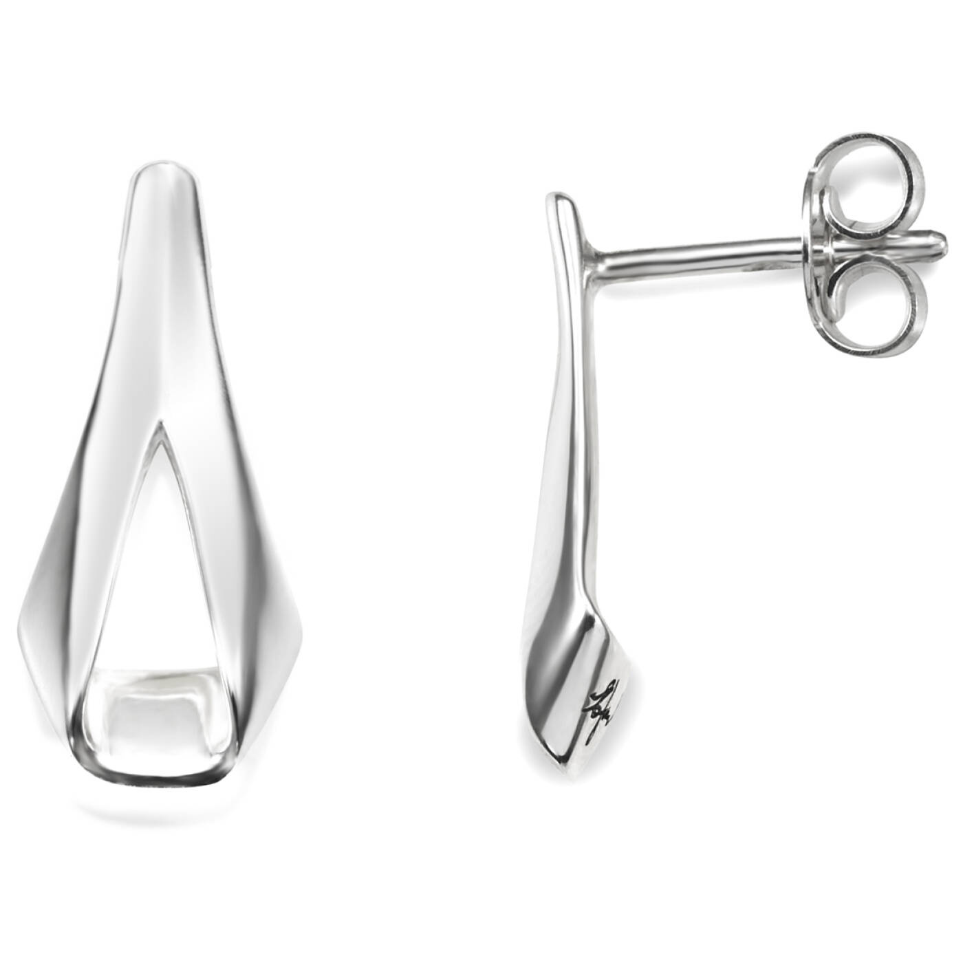 Folded Mini Earring Silver