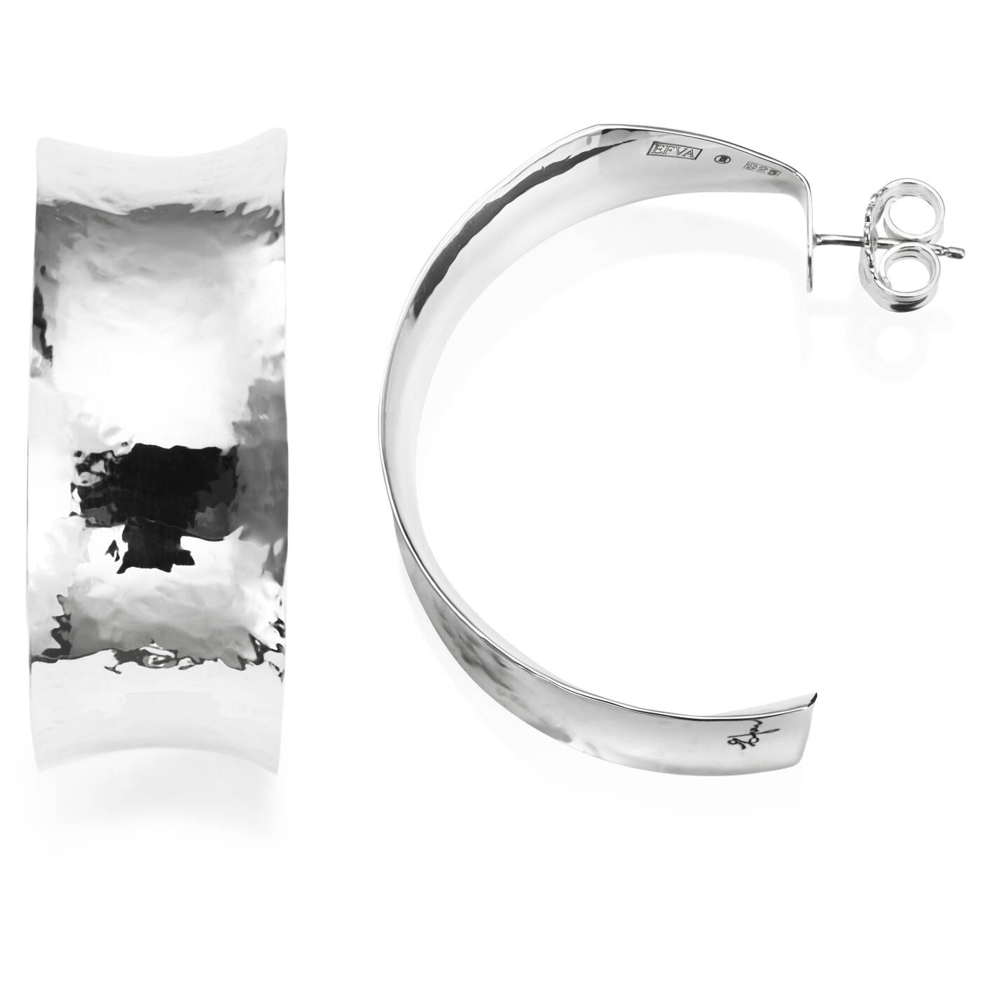 Hooked On Simone Hoops Earring Silver