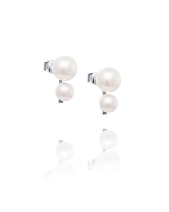 Drip Drop Pearl Ear Silver