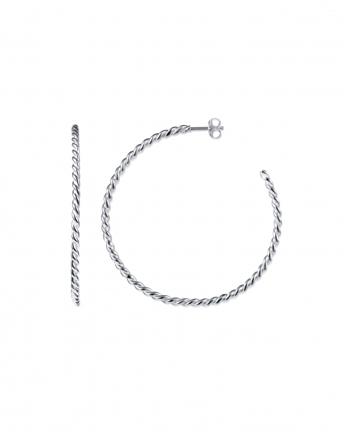 Wrapped hoops Silver