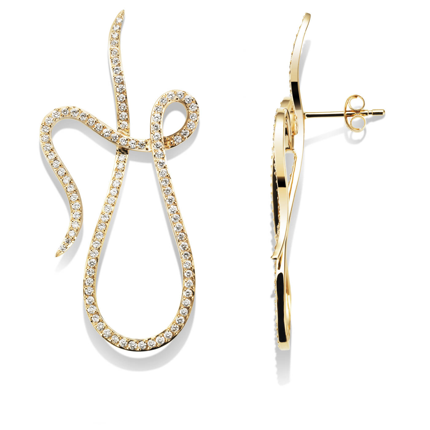 Shape Of A Dream & Stars Earring Gold