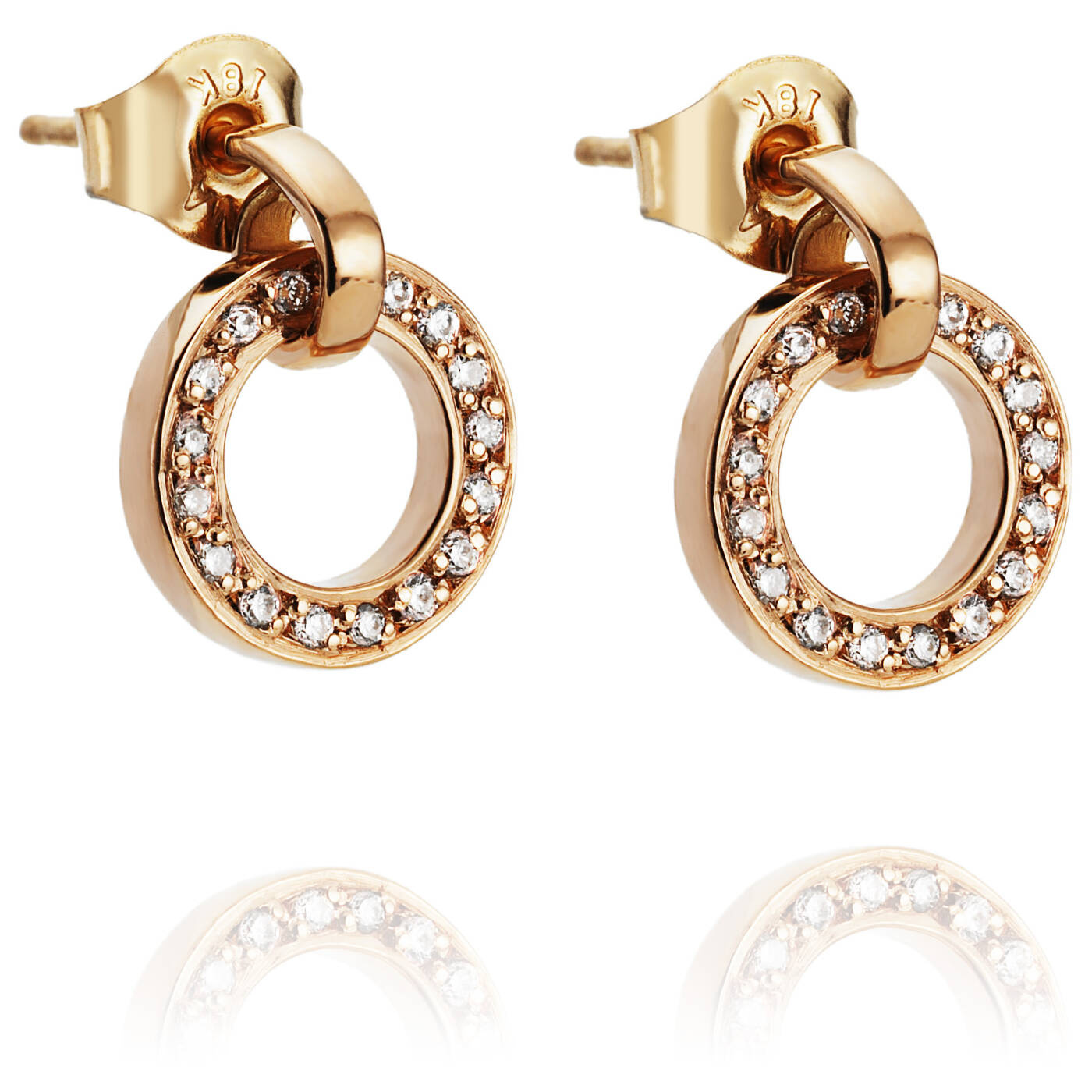 Ring Around & Stars Earring Gold