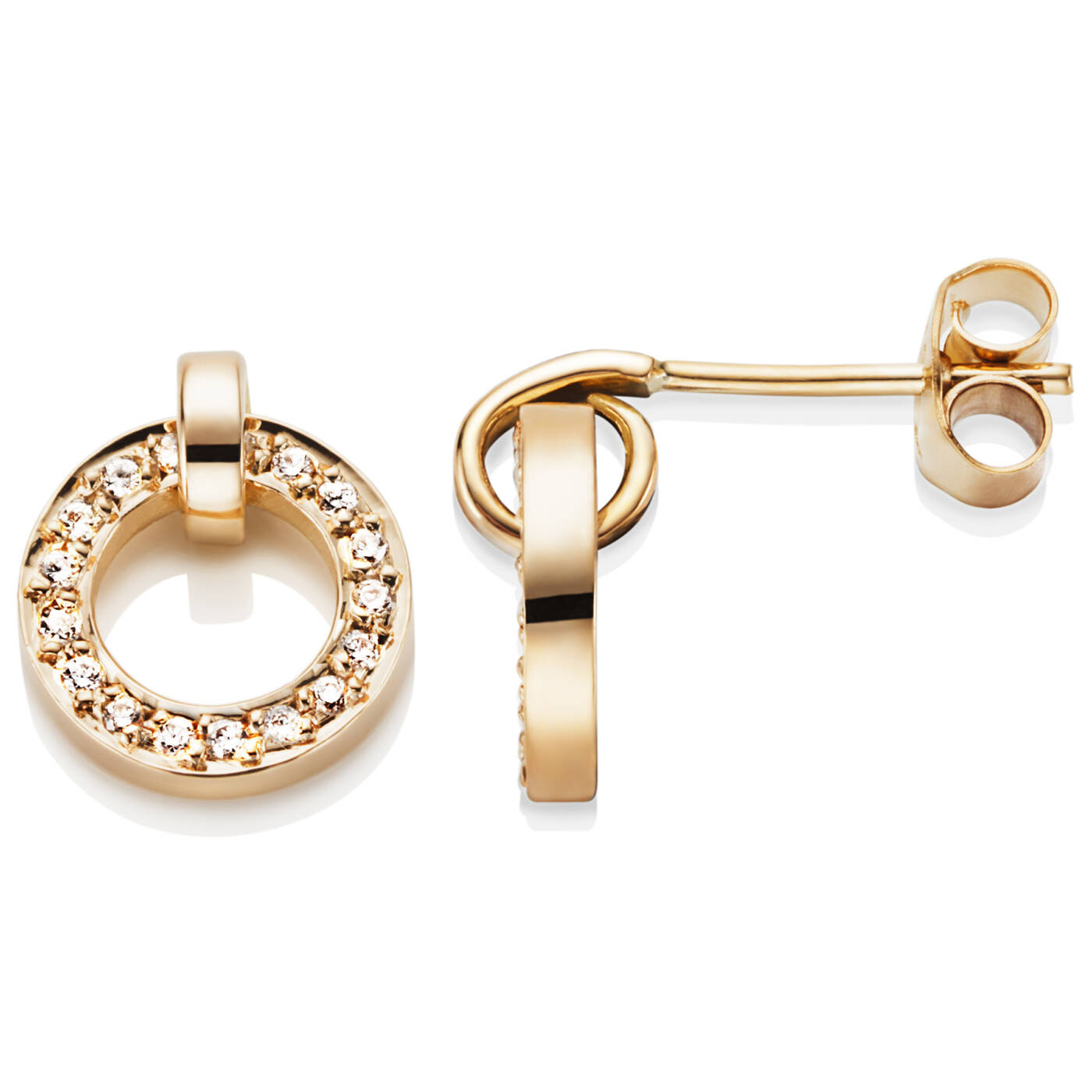 Ring Around & Stars Earring Gold