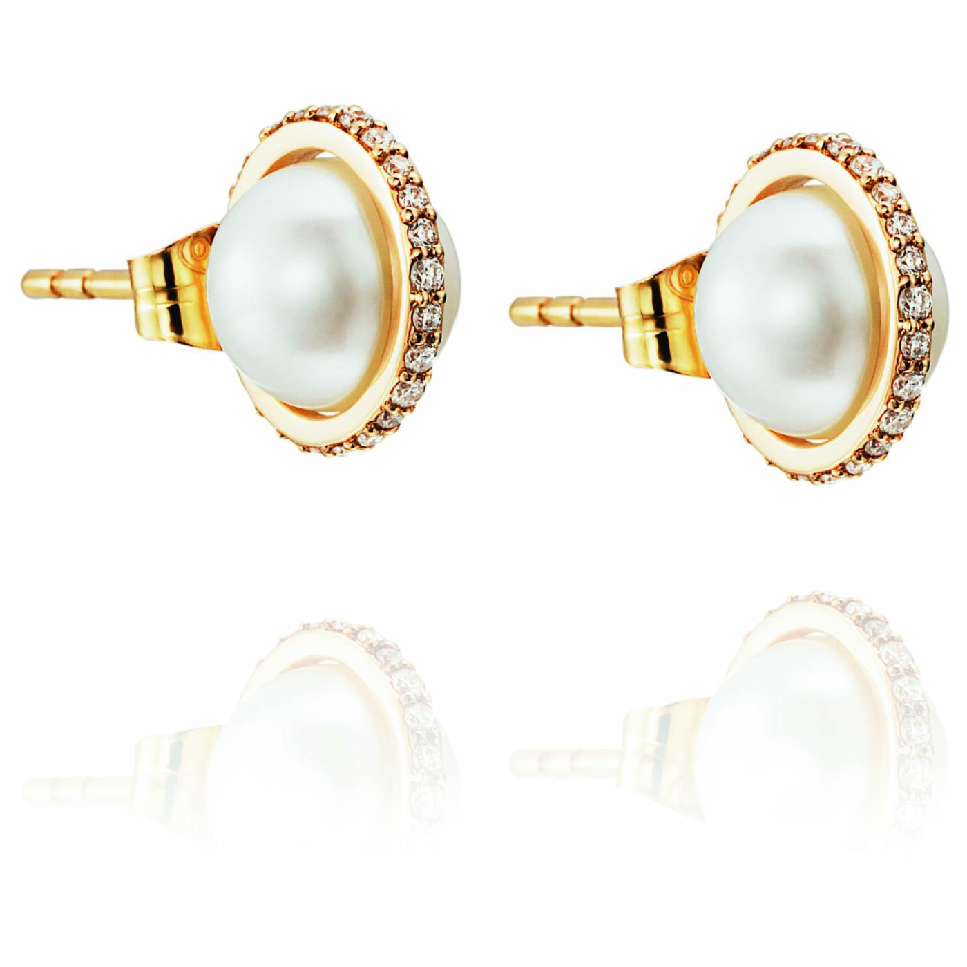 Day Pearl & Stars Earring Gold