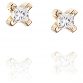 Dolce White Princess Earring Gold