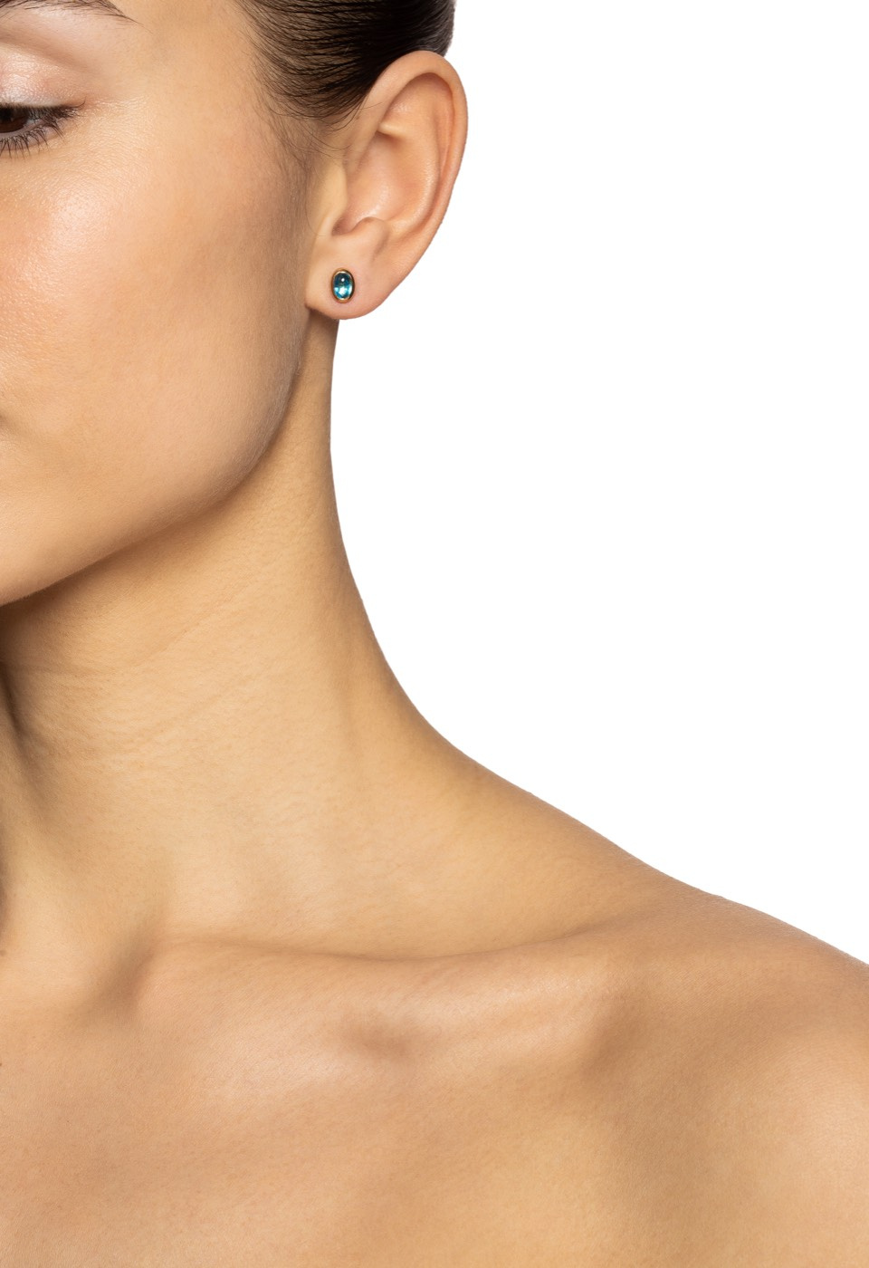 Love Bead - Topaz Earring Gold