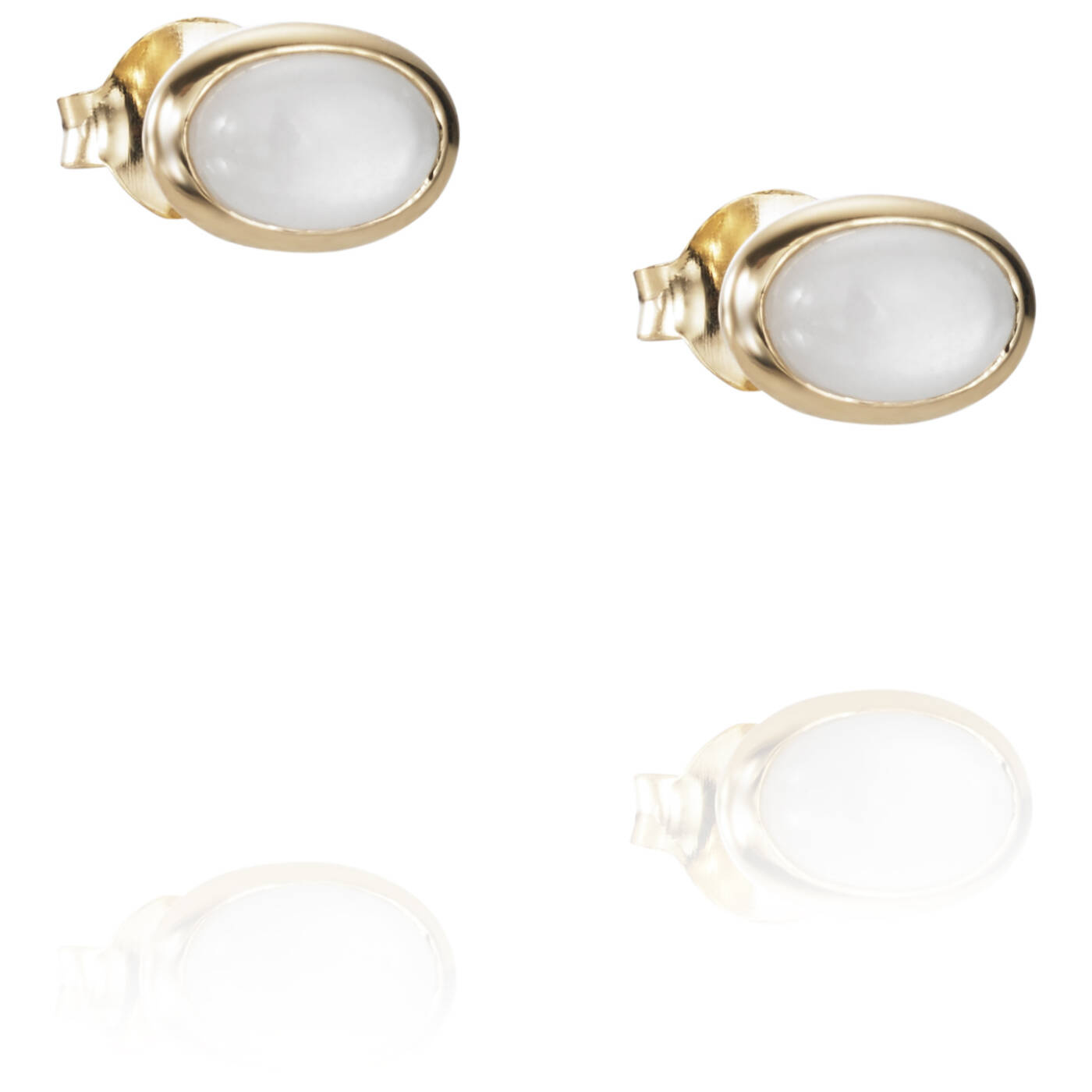 Love Bead - Moonstone Earring Gold