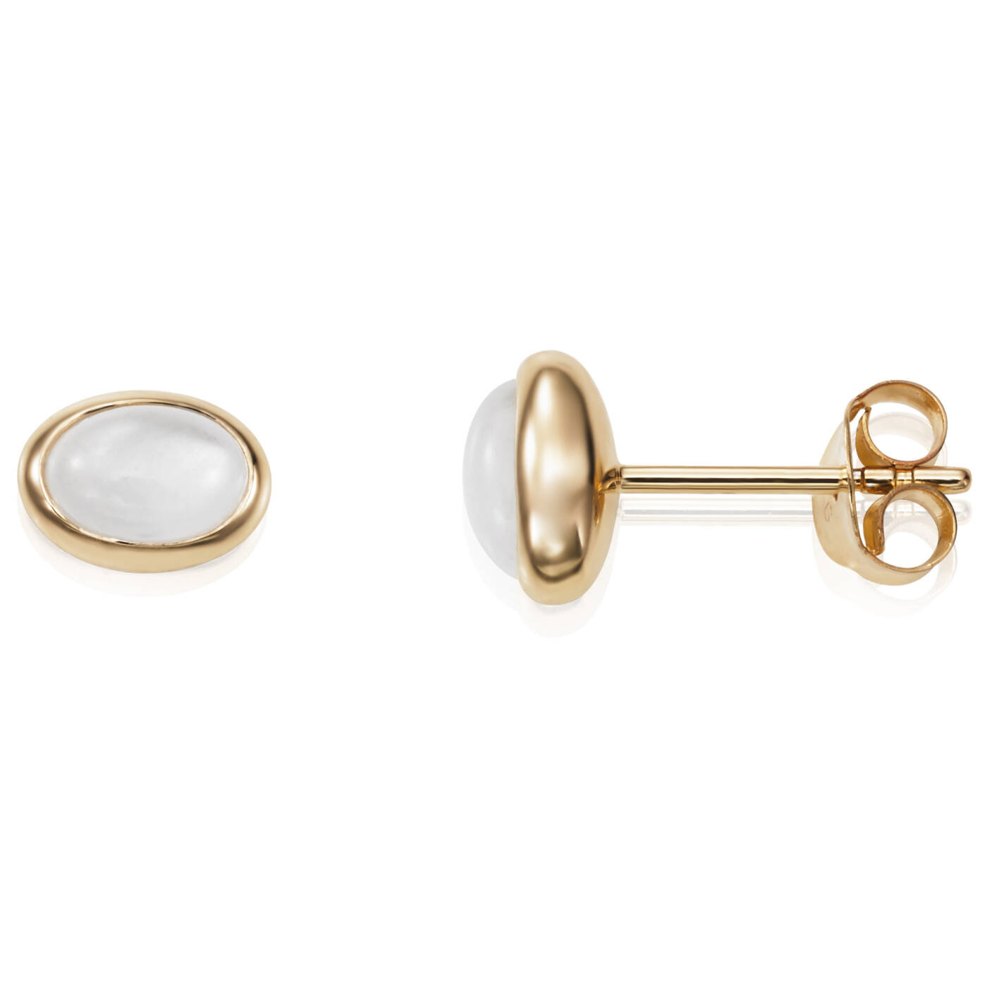 Love Bead - Moonstone Earring Gold