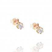 Crown & Stars Earring 0.38ctw Gold
