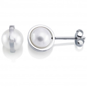 Day Pearl Earring White gold