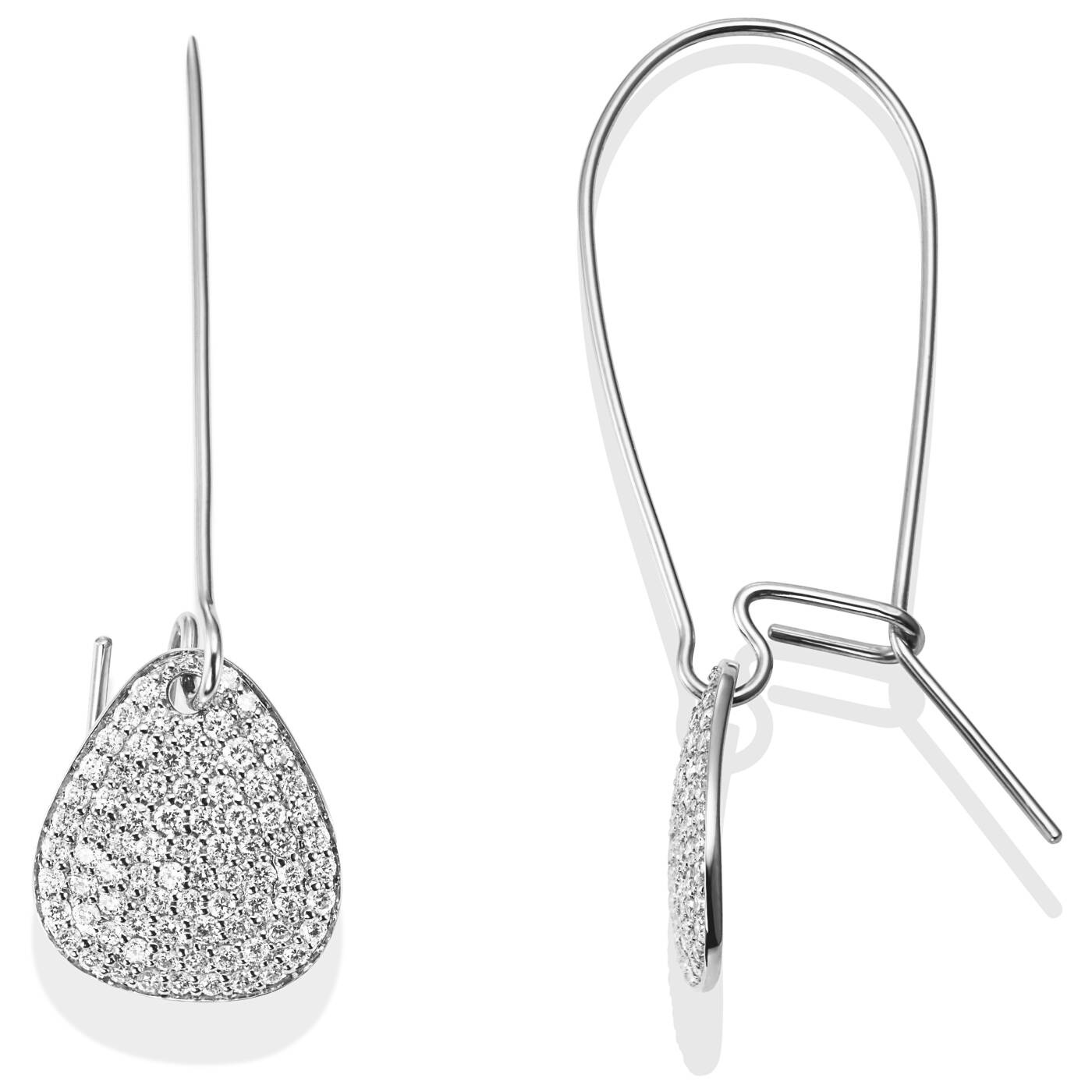 Little Rose Petal & Stars Earring White gold