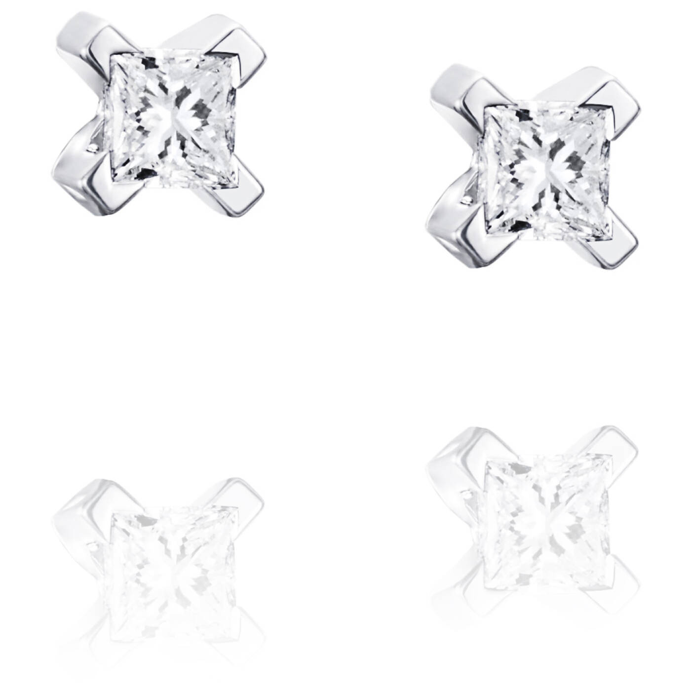 Dolce White Princess Earring White gold
