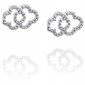 Clouds & Stars Earring White gold