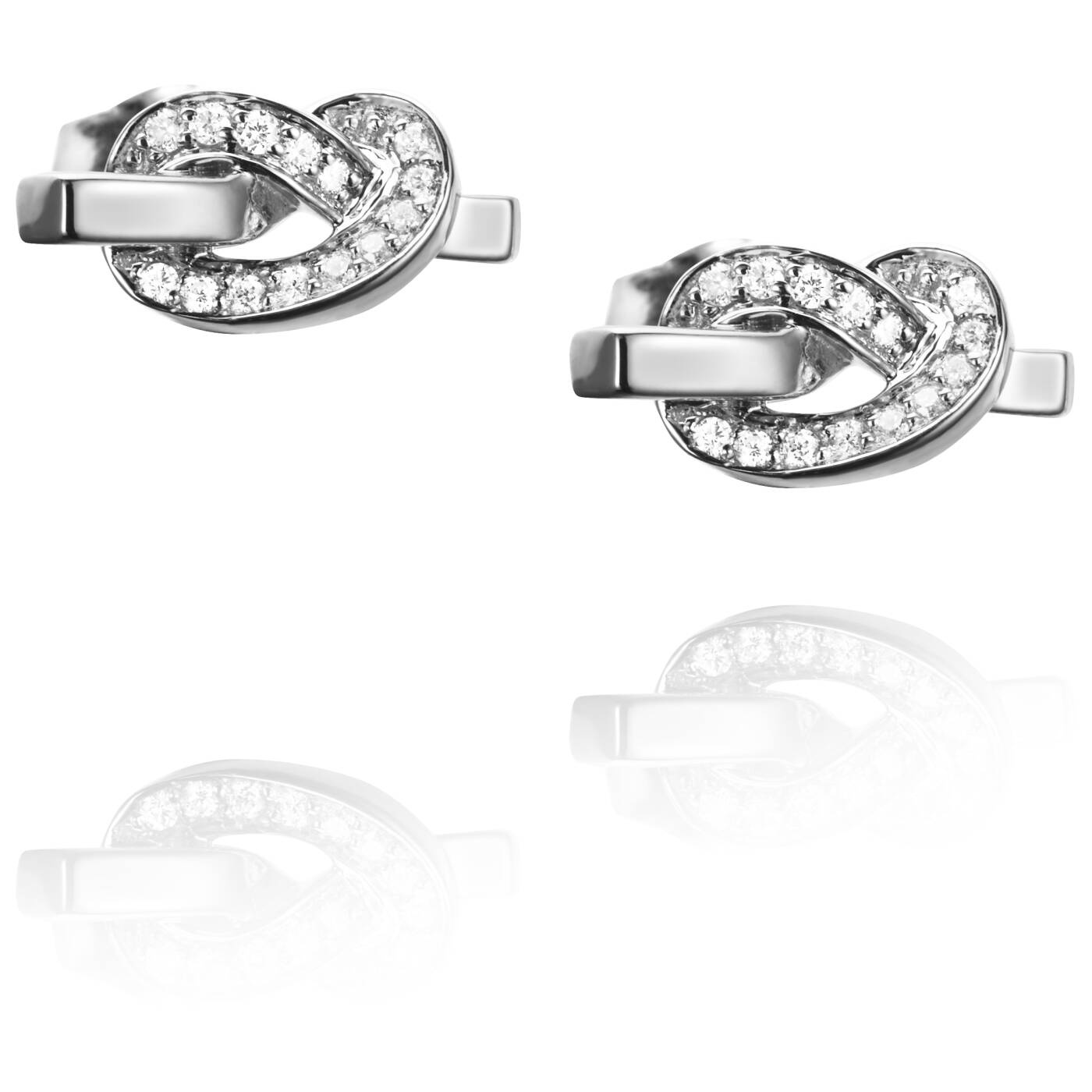 Love Knot & Stars Earring White gold