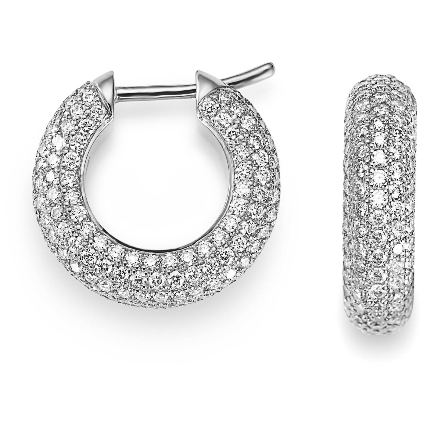 Million Stars Creol Earring White gold