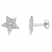Catch A Falling Star & Stars Earring White gold