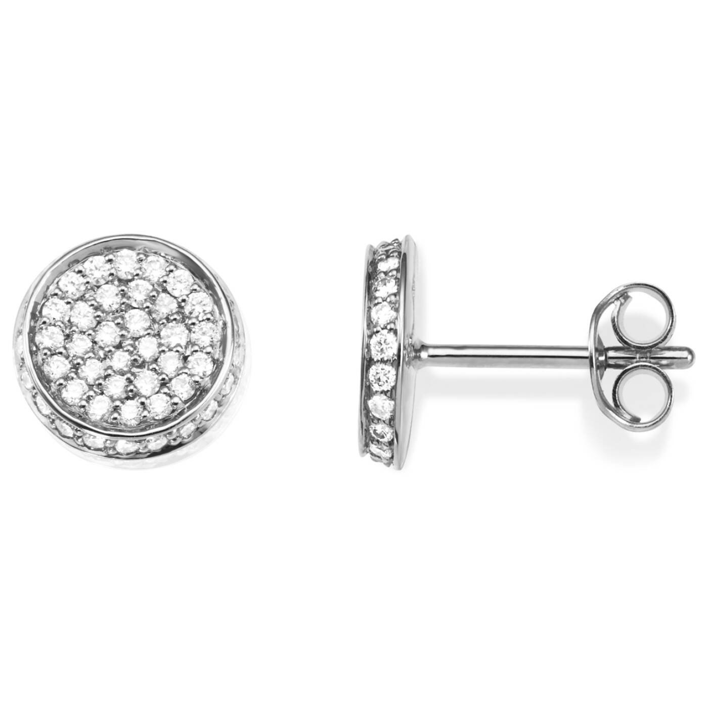 Love Bowl Mini & Stars Earring White gold