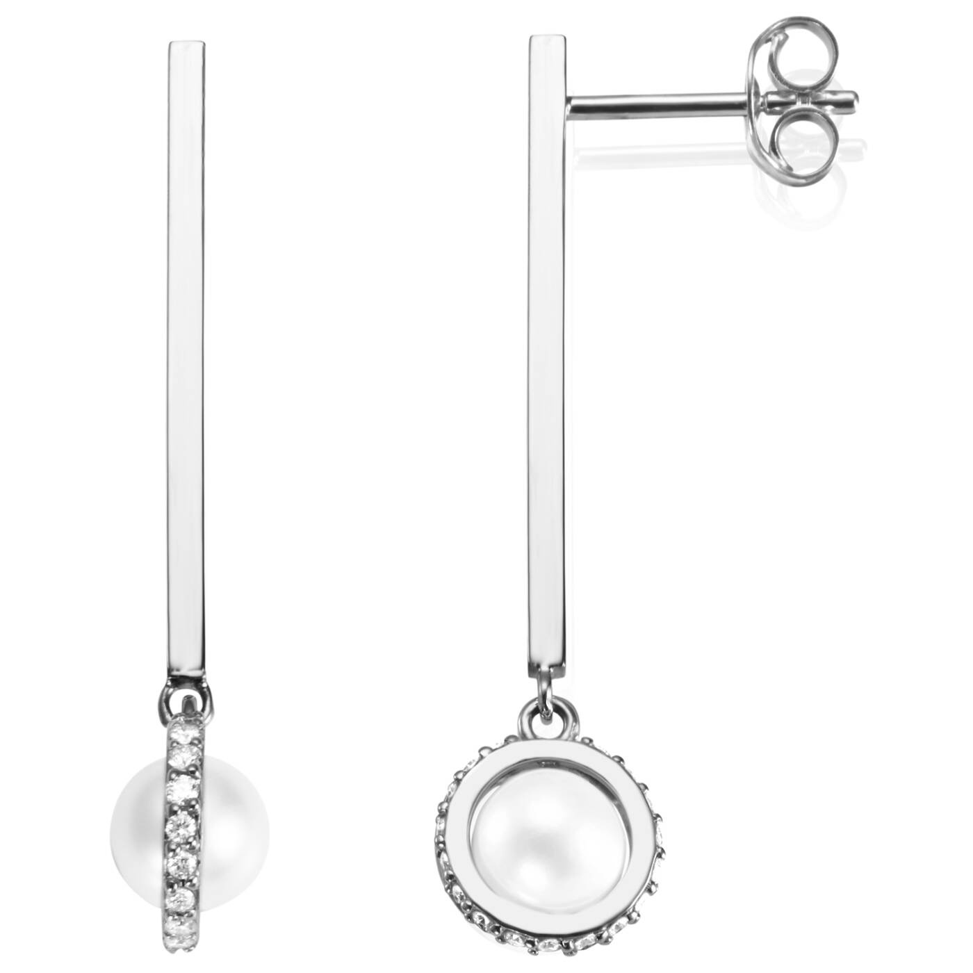 Little Day Pearl & Stars Earring White gold