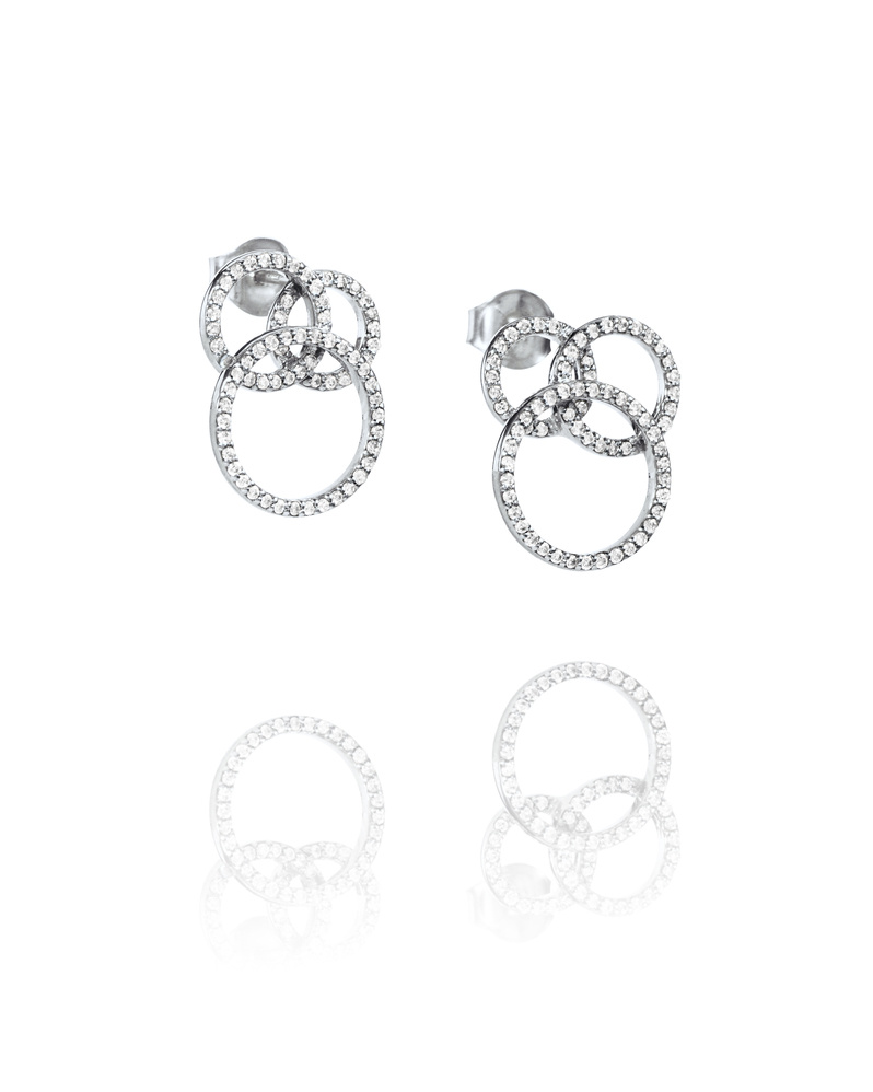 Bubbles & Stars Ear White gold