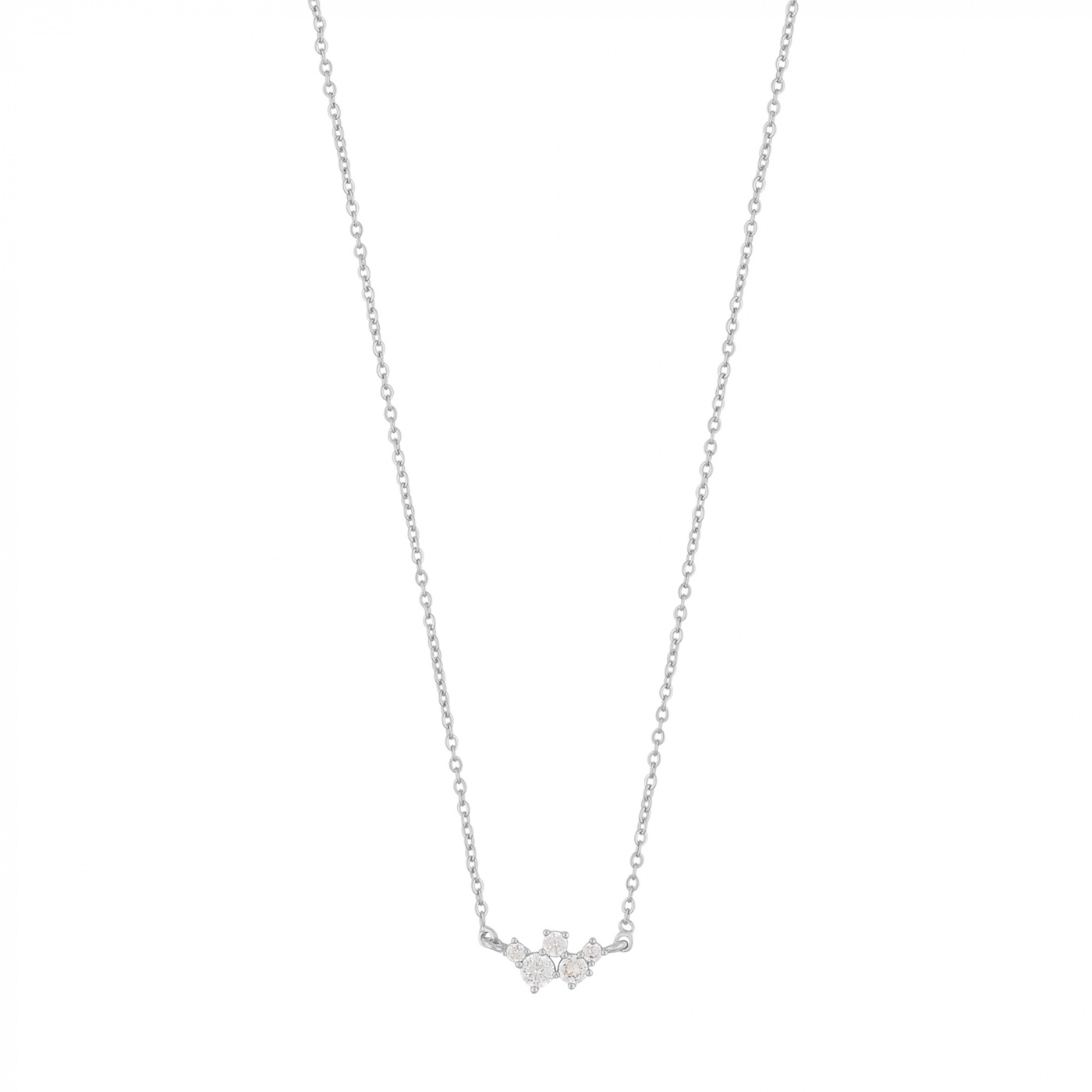 Copenhagen small chain neck 42 Silver/clear-42cm