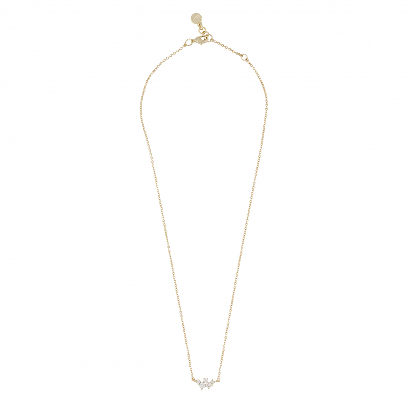 Copenhagen small chain neck 42 Gold/clear-42cm
