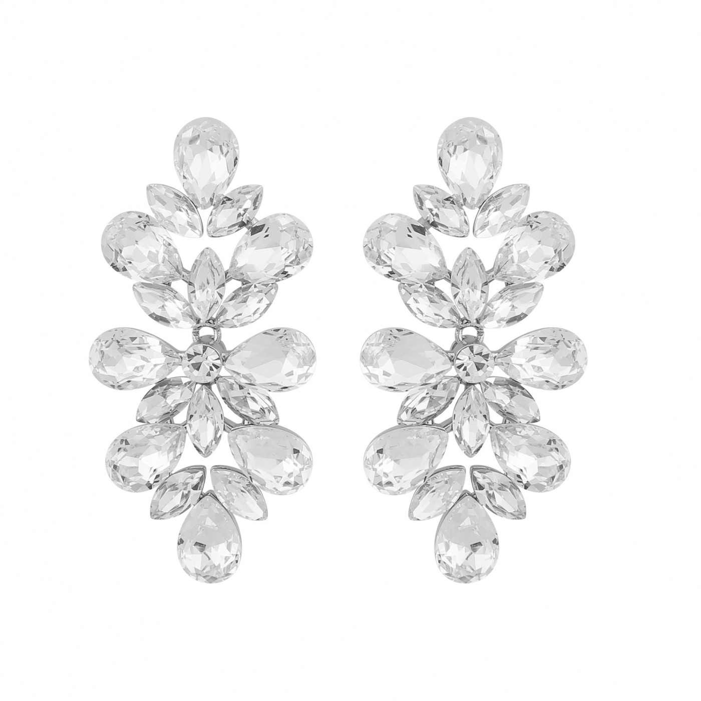 Vue big pendant Earring Silver