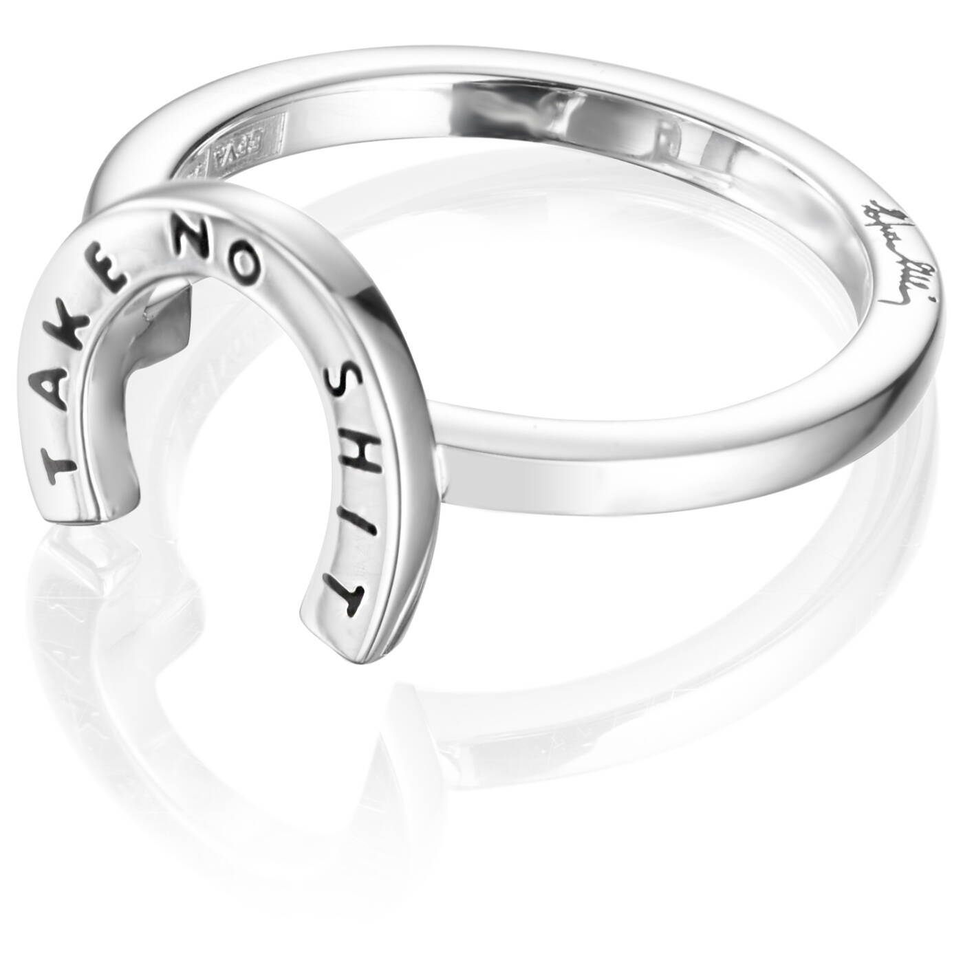 Little Take No Shit Ring Silver