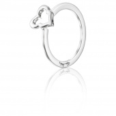 Crazy Heart Ring Silver