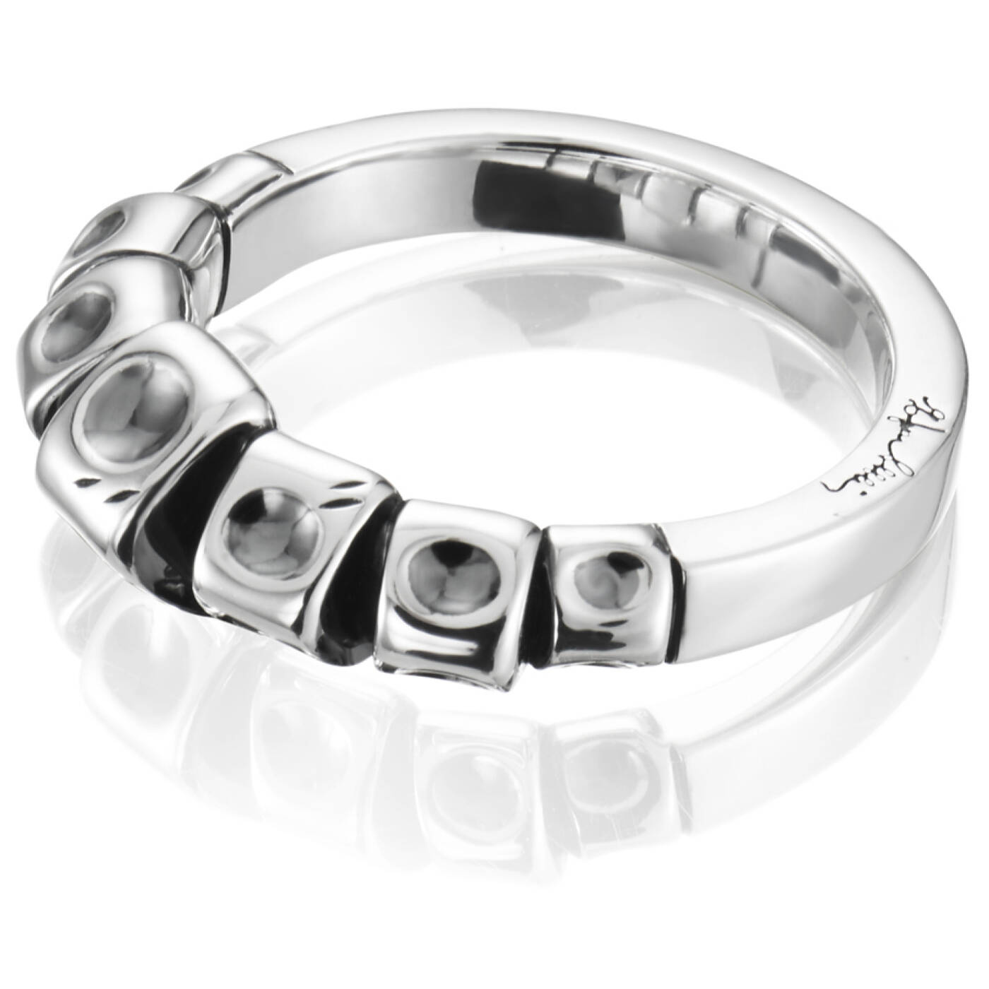 Slim Spine Ring Silver
