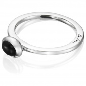 Love Bead Silver - Onyx Ring Silver