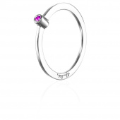 Micro Blink - Pink Sapphire Ring Silver
