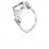 Shiny Memory - Crystal Quartz Ring Silver