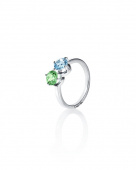The Sea & I Ring Silver Green Sapphire/Topaz The Sea & I Ring Silver Green Sapphire/Topaz