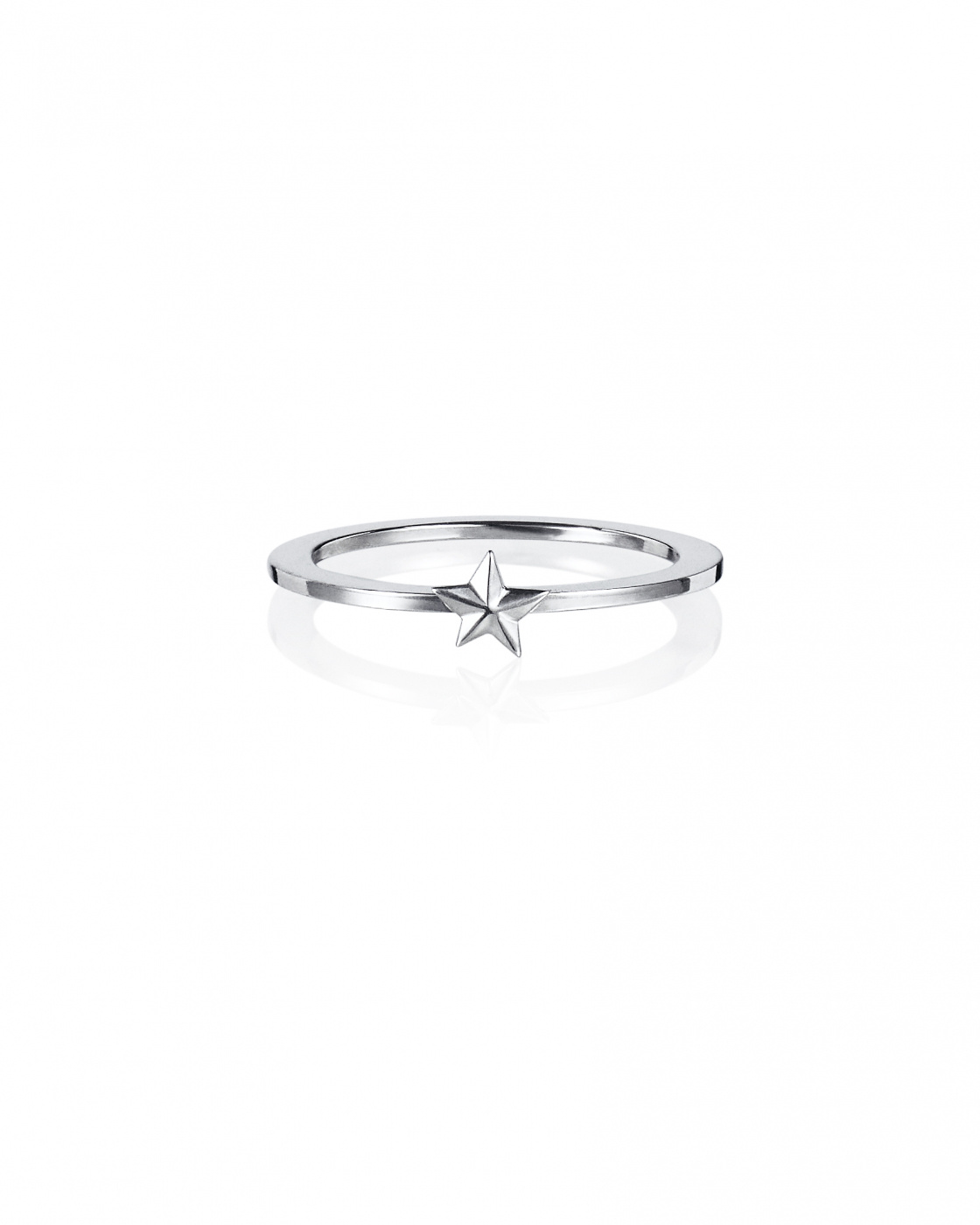 Micro catch a falling star ring Silver