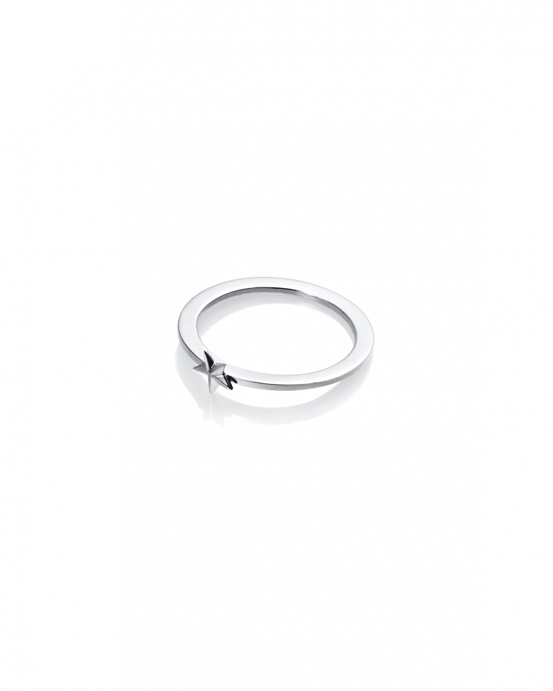 Micro catch a falling star ring Silver