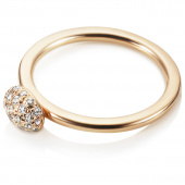 Love Bead - Diamonds Ring Gold