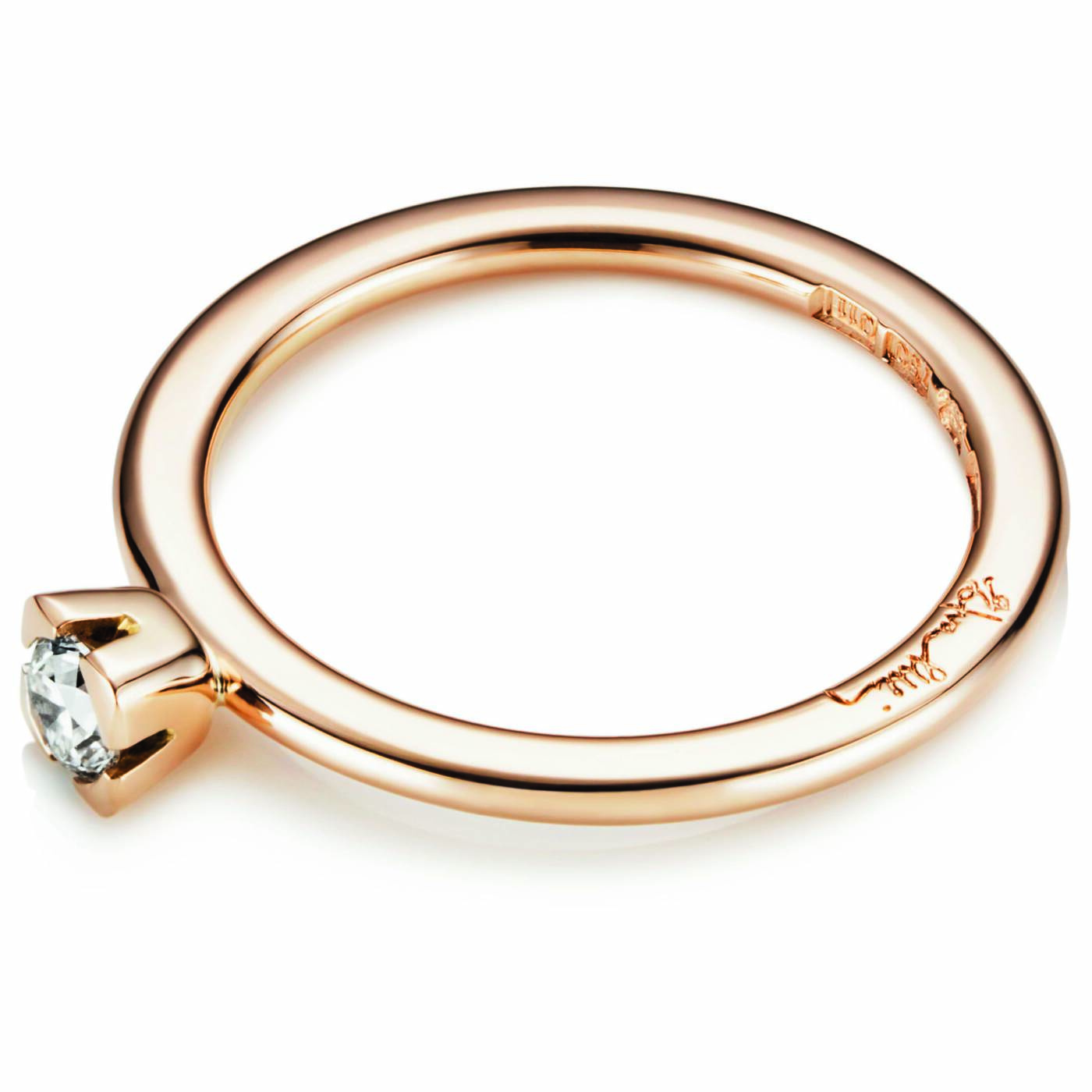 Love Bead Wedding 0.19 ct Diamonds Ring Gold