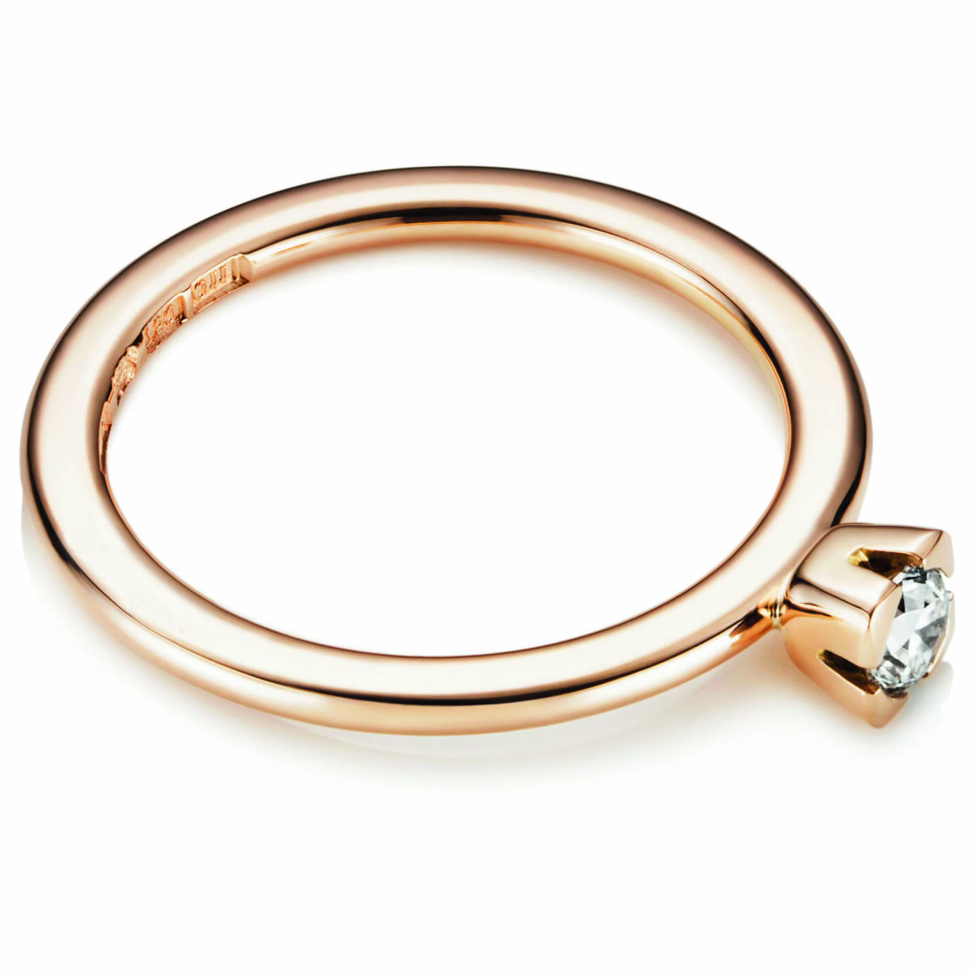 Love Bead Wedding 0.19 ct Diamonds Ring Gold