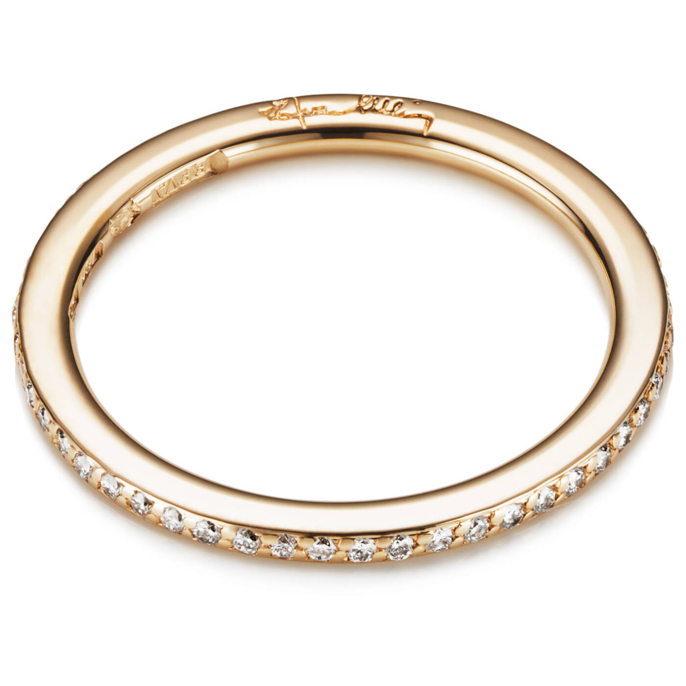 Love Bead & Stars Band Ring Gold