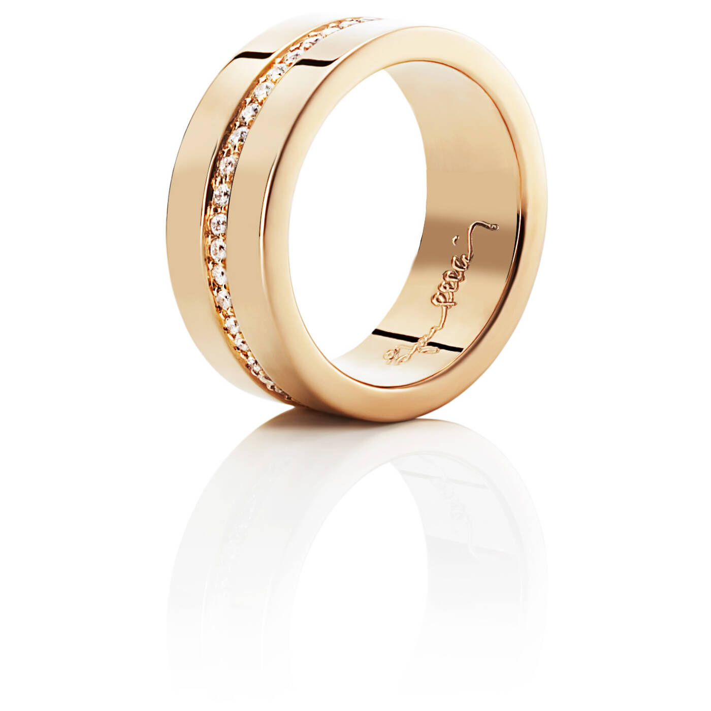 Wide & Stars Ring Gold