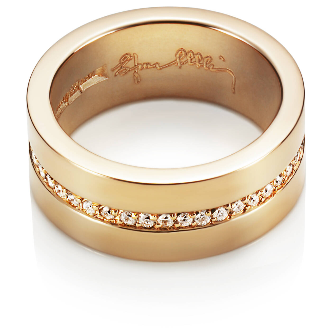 Wide & Stars Ring Gold