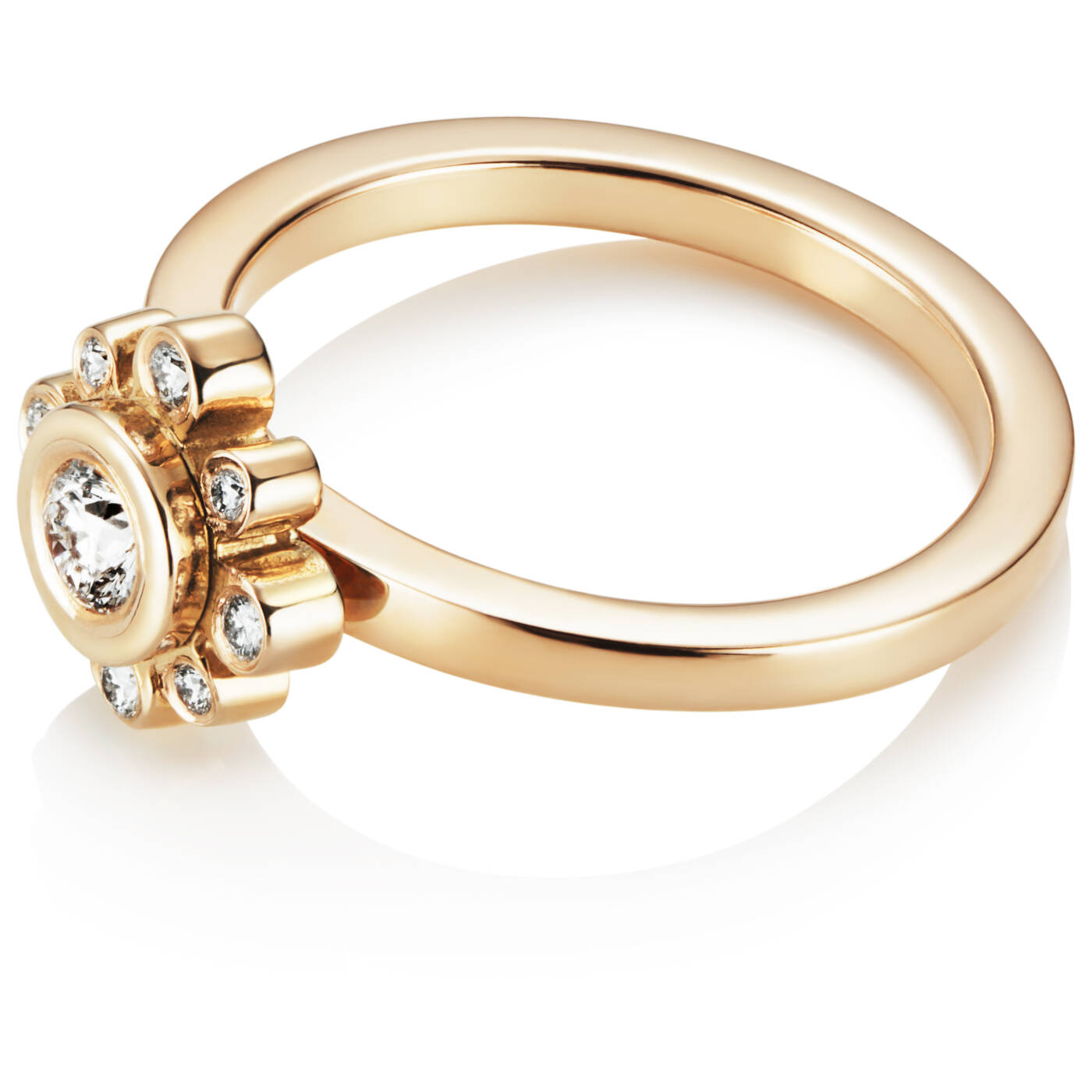 Sweet Hearts Crown 0.19 ct Diamonds Ring Gold