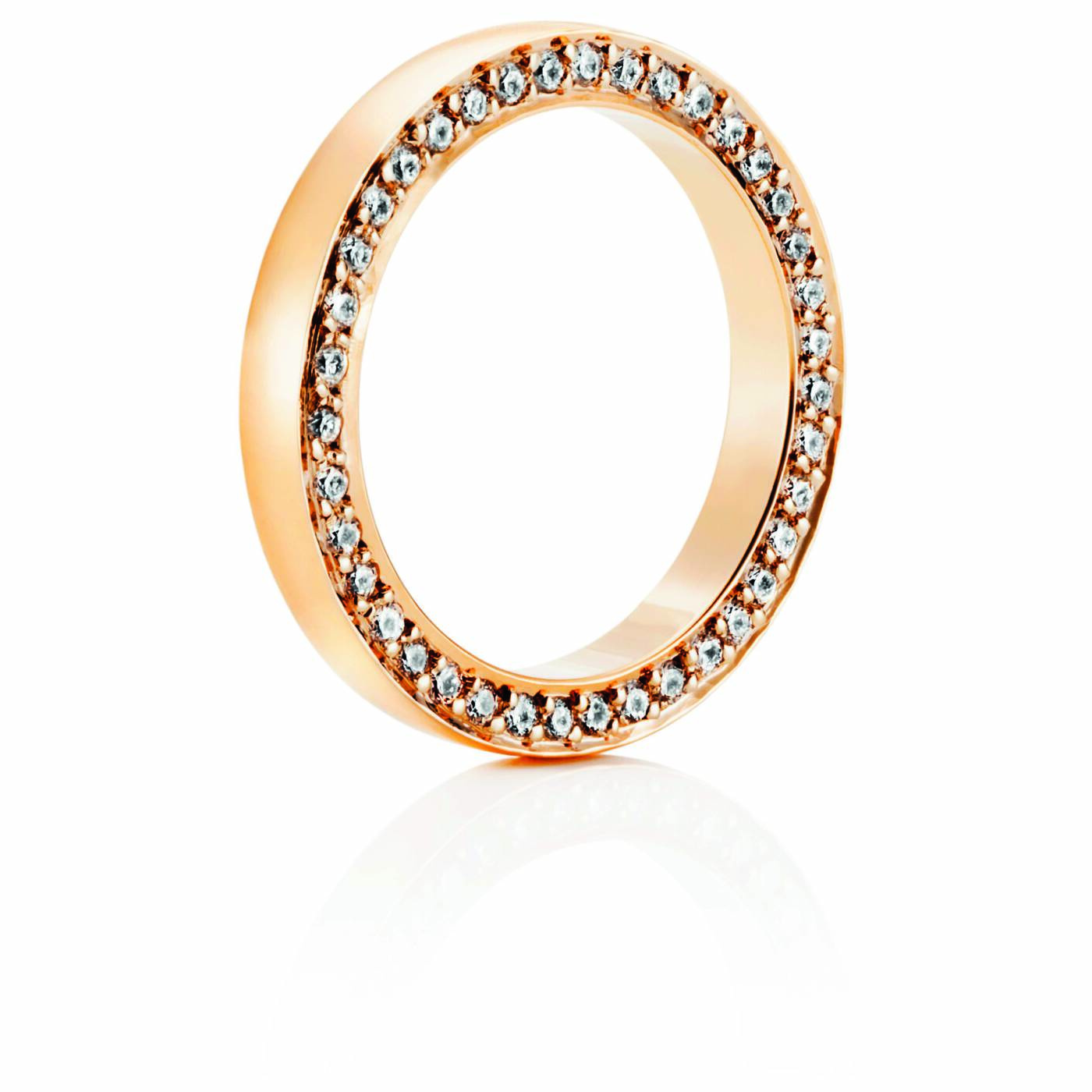 Half Round & Stars On Side Ring Gold