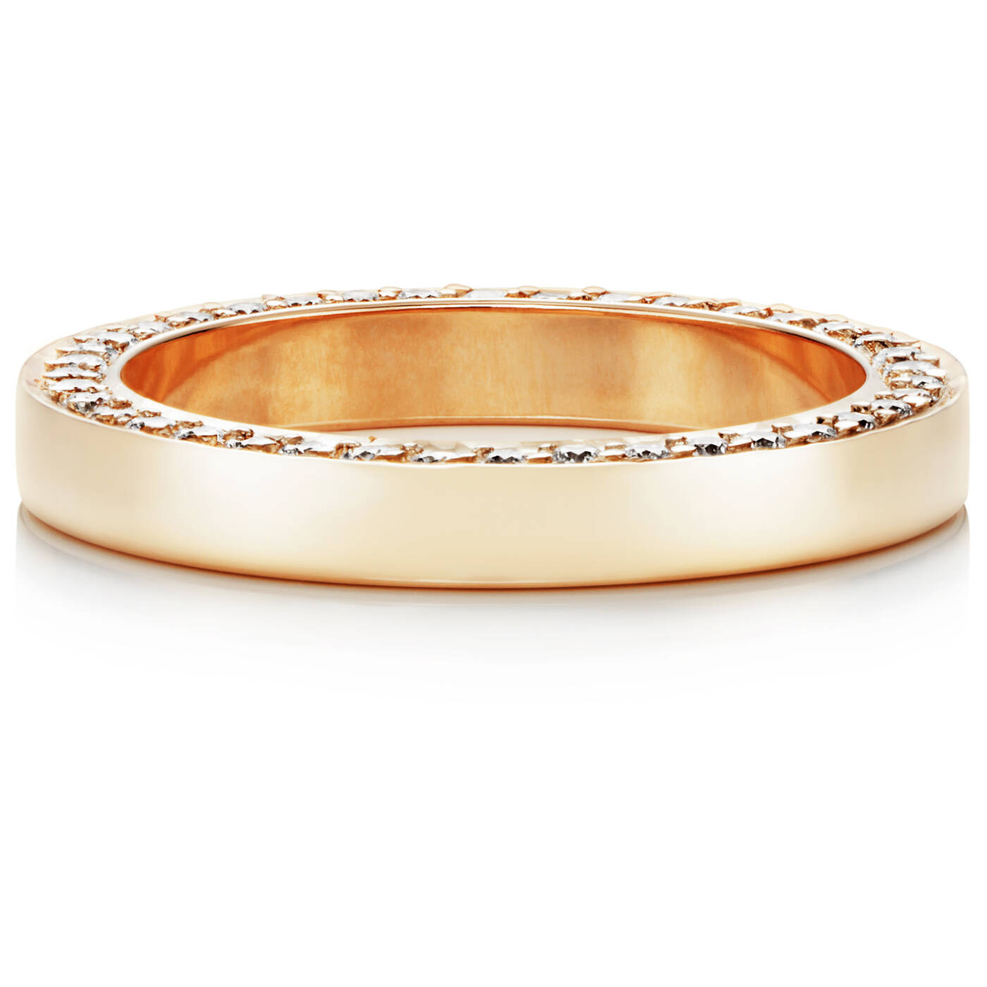 Half Round & Stars On Side Ring Gold