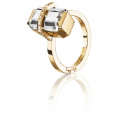 Little Bend Over - Crystal Quartz Ring Gold