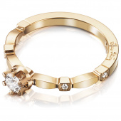 Forget Me Not Star Ring Gold