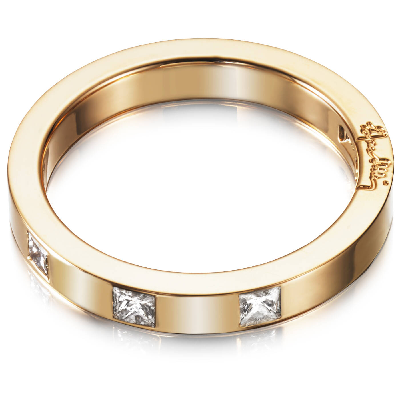 High & I Love You On Top Thin Ring Gold