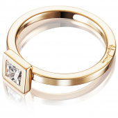 Princess Wedding Thin 0.40 ct Diamonds Ring Gold