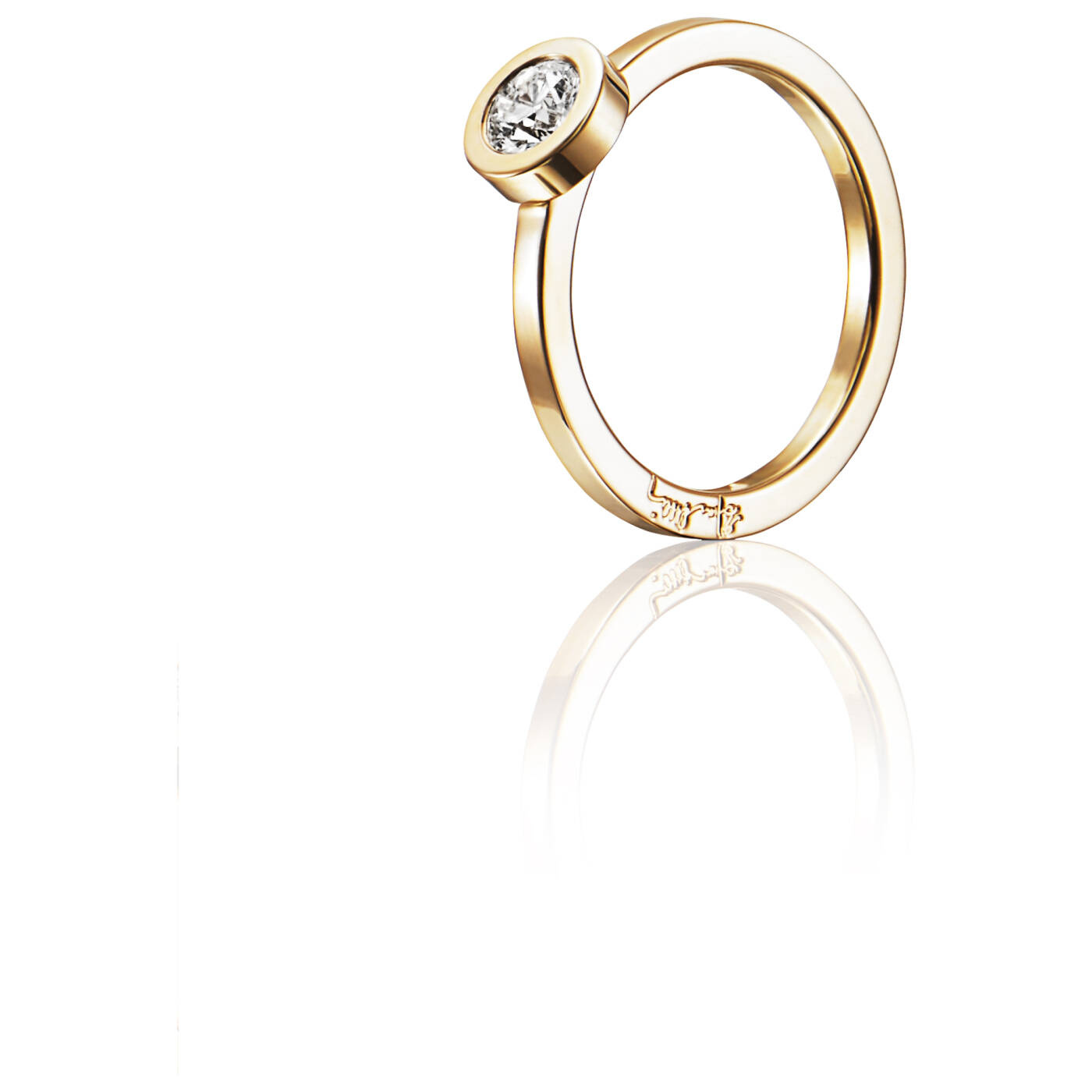 The Wedding Thin 0.40 ct Diamonds Ring Gold